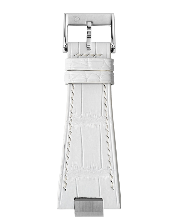 Matte White Alligator Strap for Tissot PRX