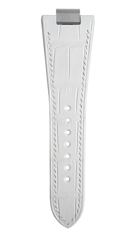 Matte White Alligator Strap for Tissot PRX