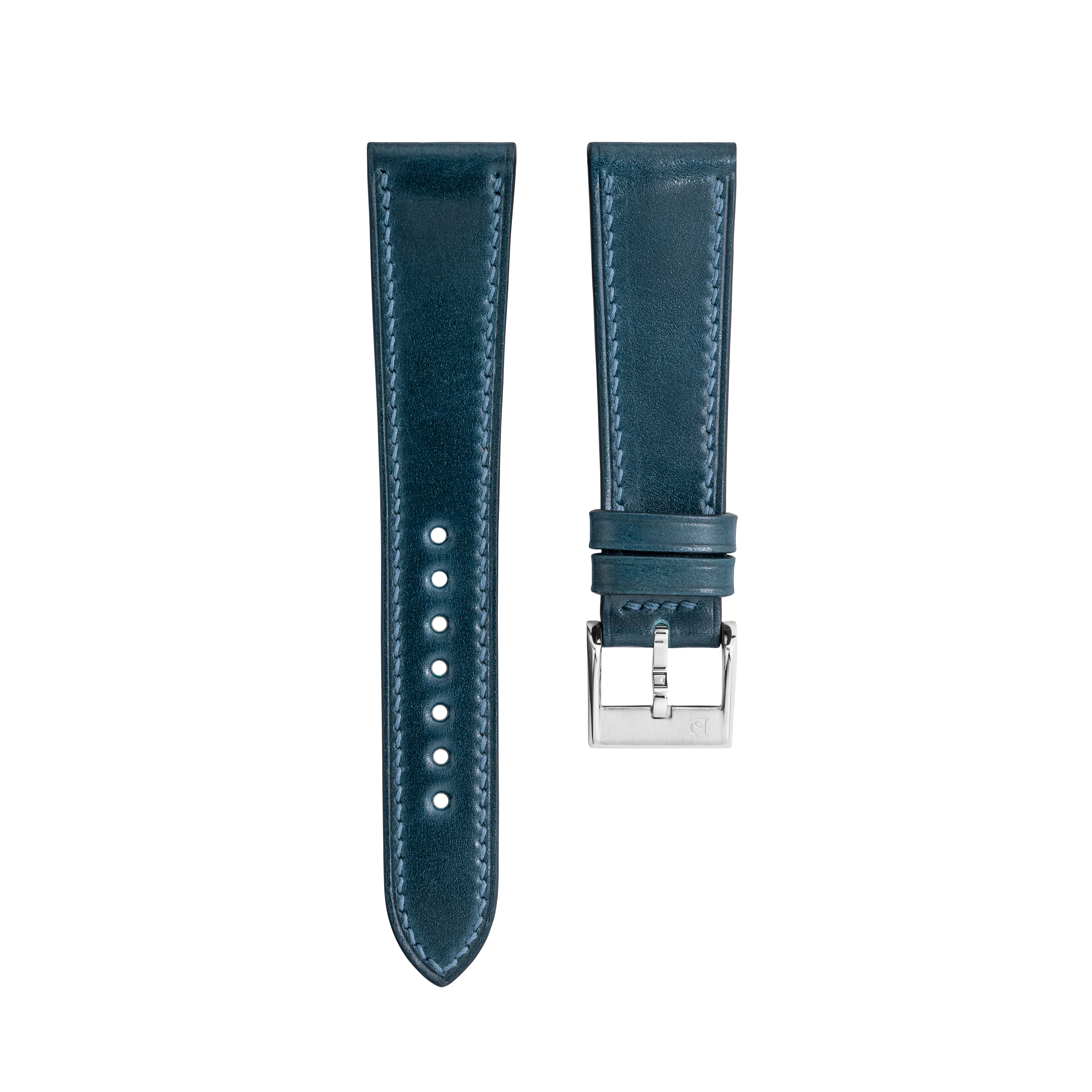 Navy Shell Cordovan Slim Strap
