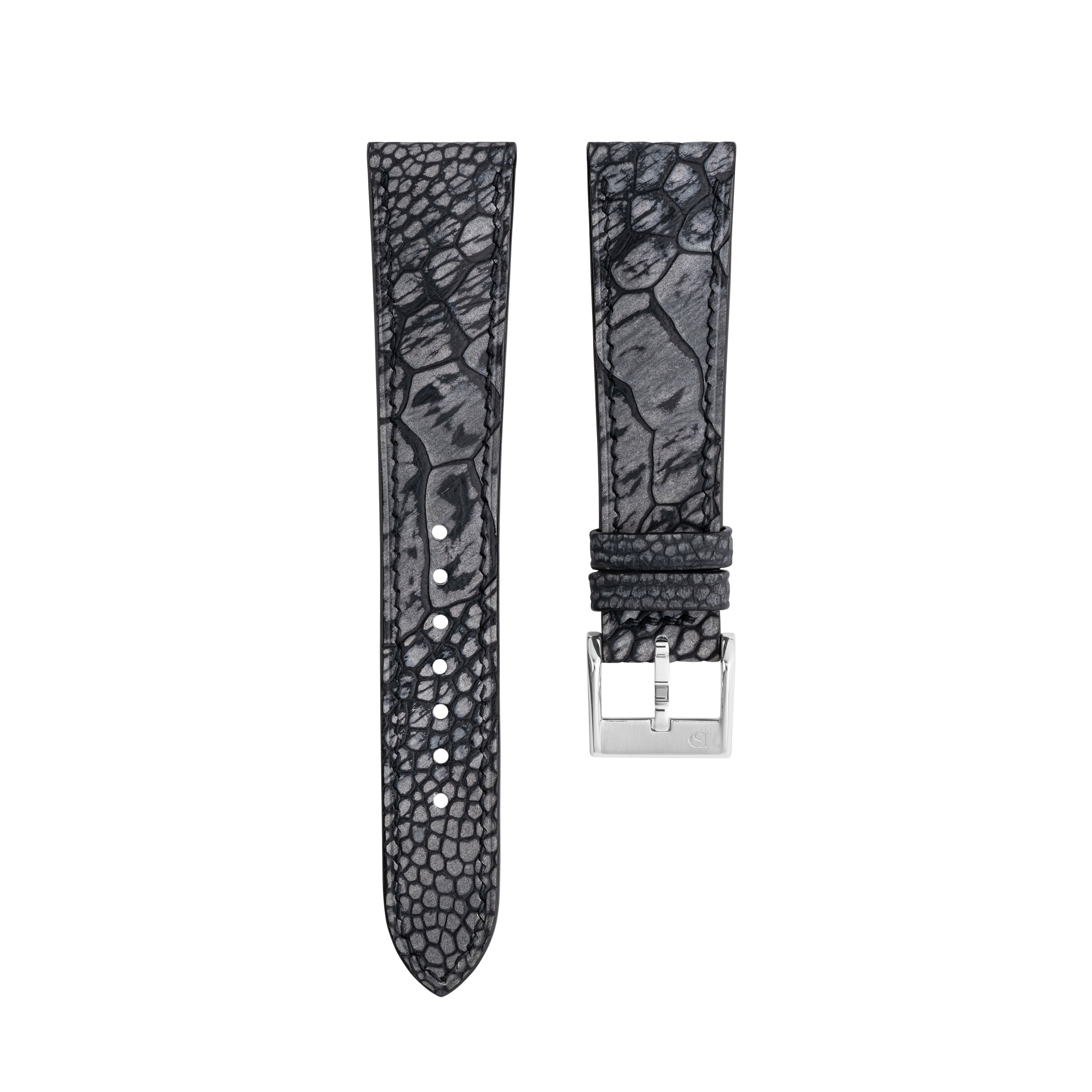 Nubuck Black Ostrich Leg  Signature Strap