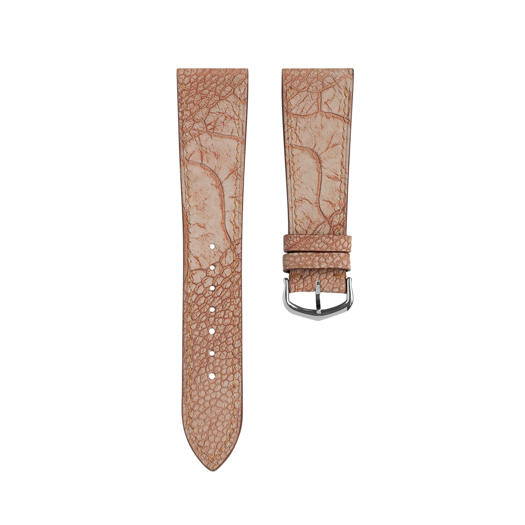 Nubuck Kango Tabac Ostrich Leg Strap for Cartier Tank