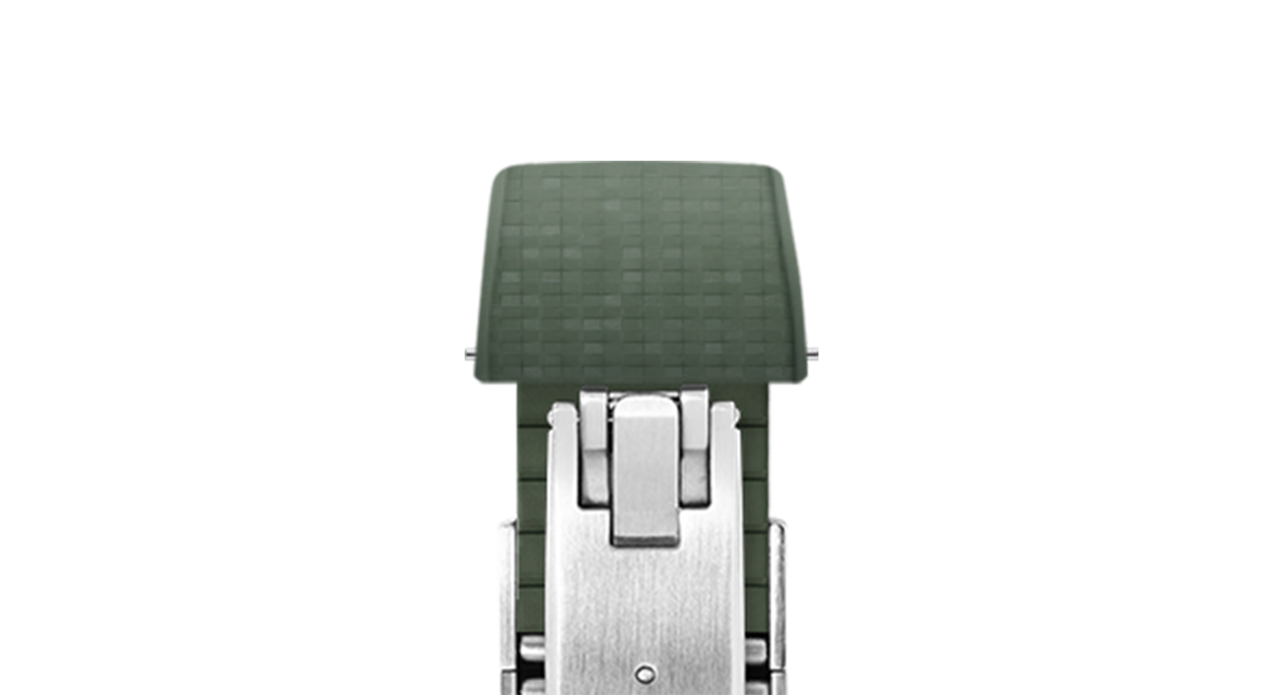 Olive Green Mosaic Rubber CTS Strap
