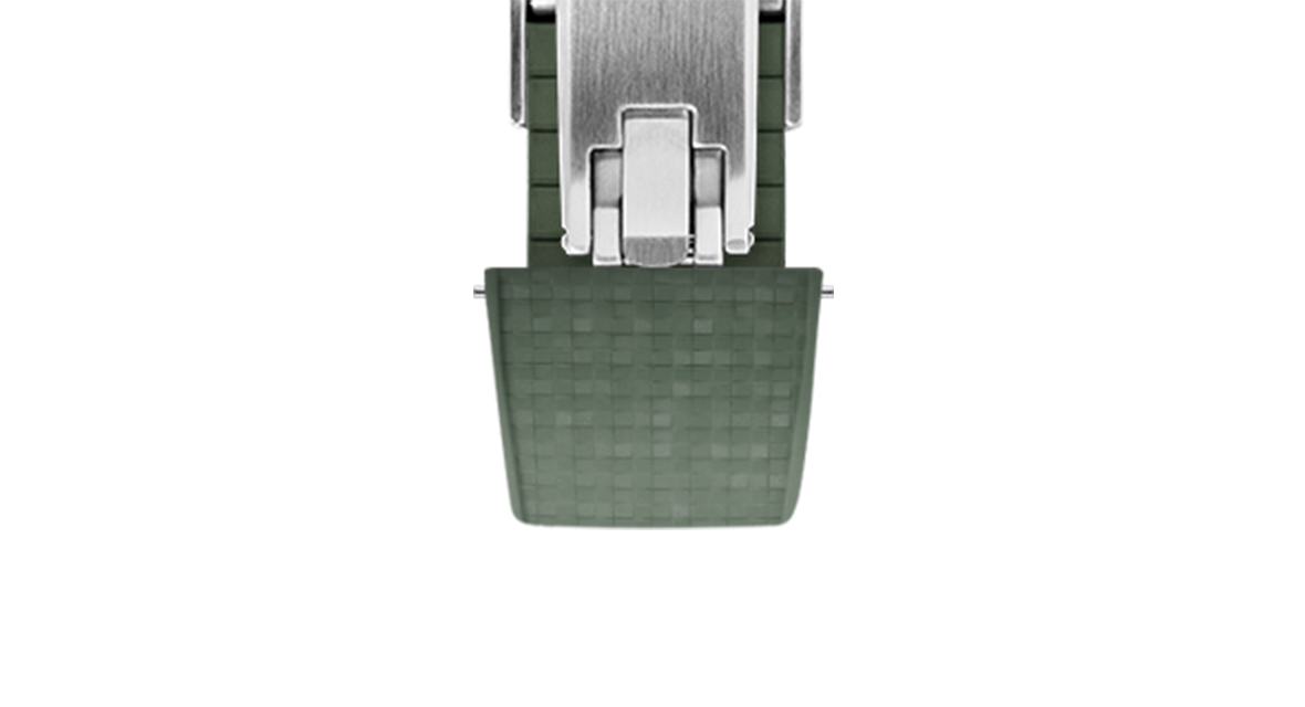 Olive Green Mosaic Rubber CTS Strap