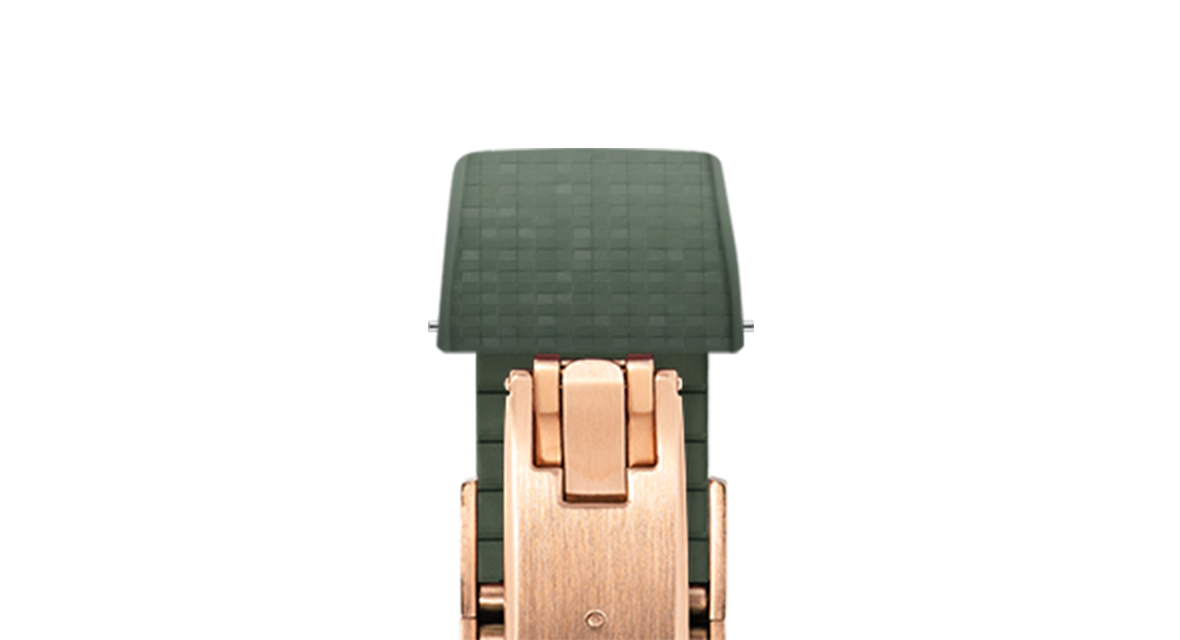 Olive Green Mosaic Rubber CTS Strap