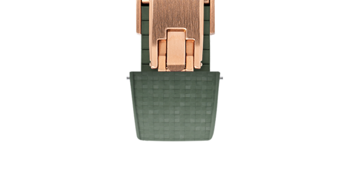 Olive Green Mosaic Rubber CTS Strap