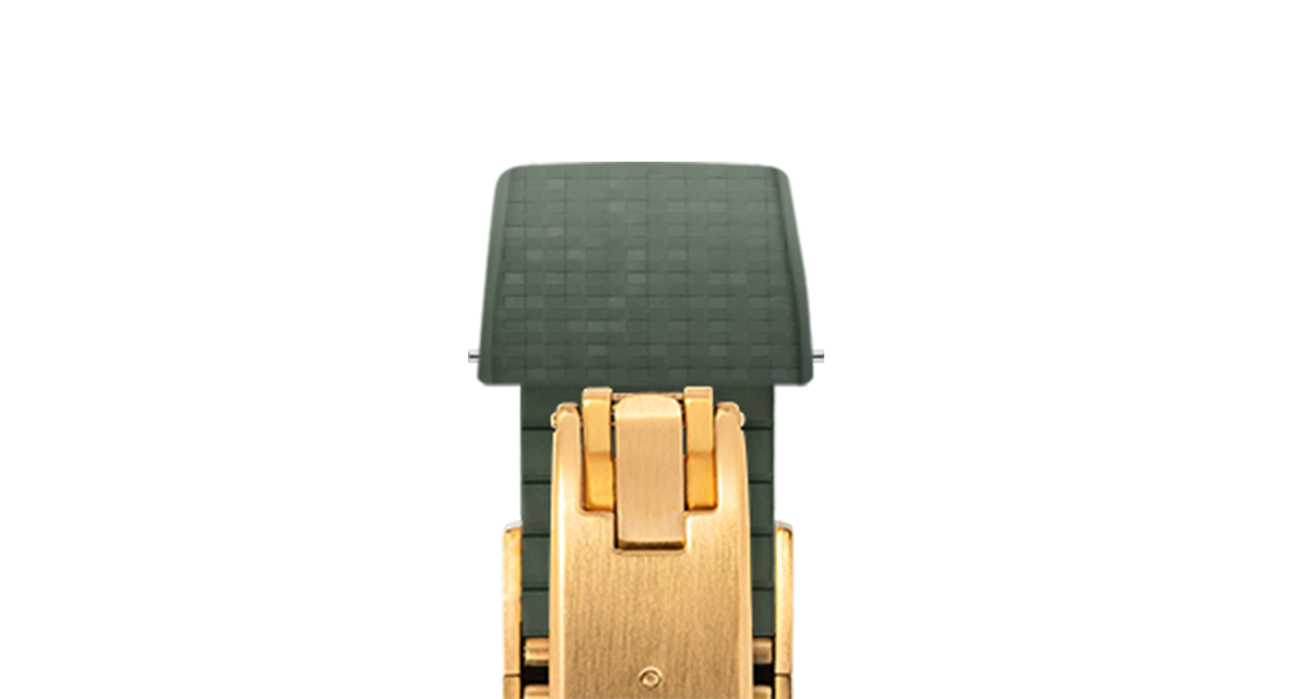 Olive Green Mosaic Rubber CTS Strap