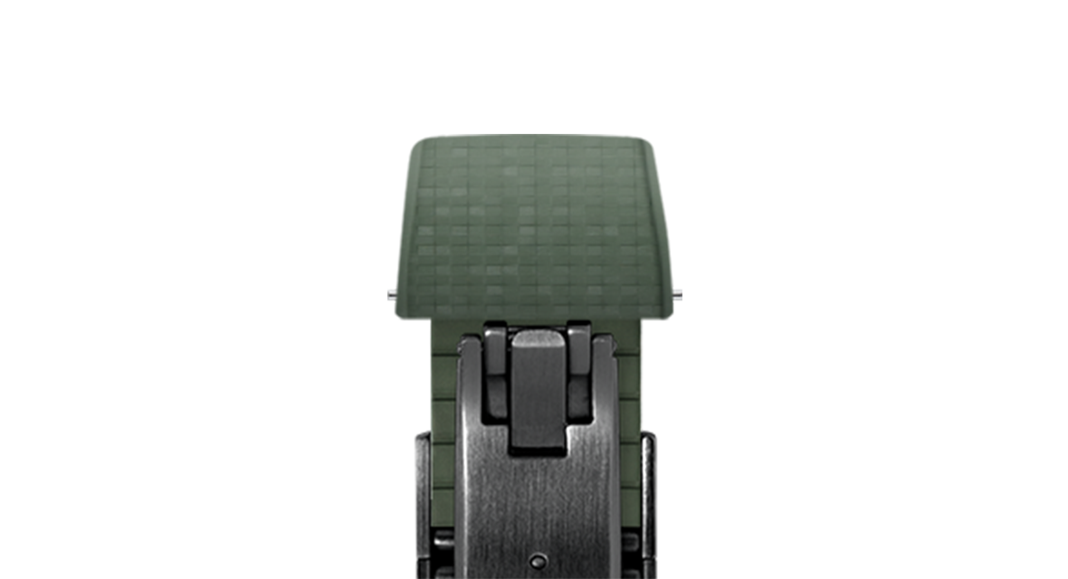 Olive Green Mosaic Rubber CTS Strap