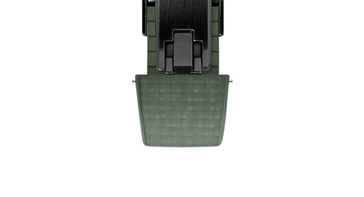Olive Green Mosaic Rubber CTS Strap