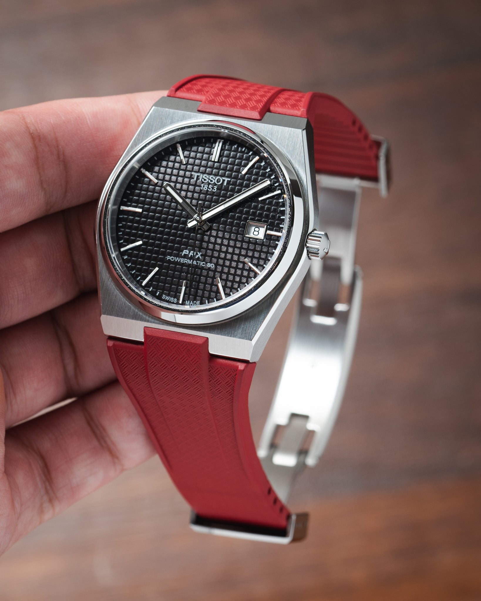 Red CTS Rubber Strap for Tissot PRX
