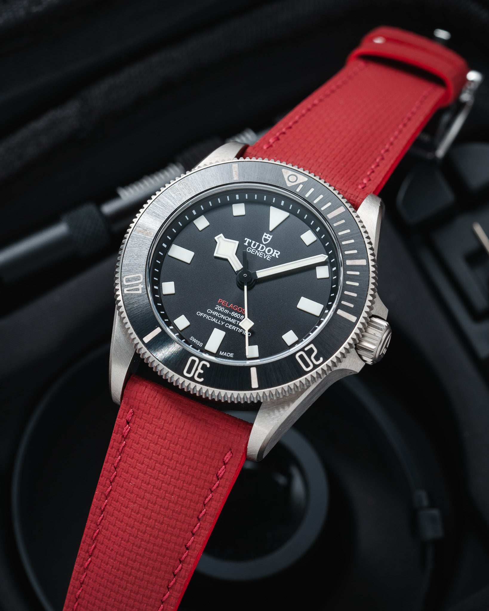 Red Sailcloth Signature Strap