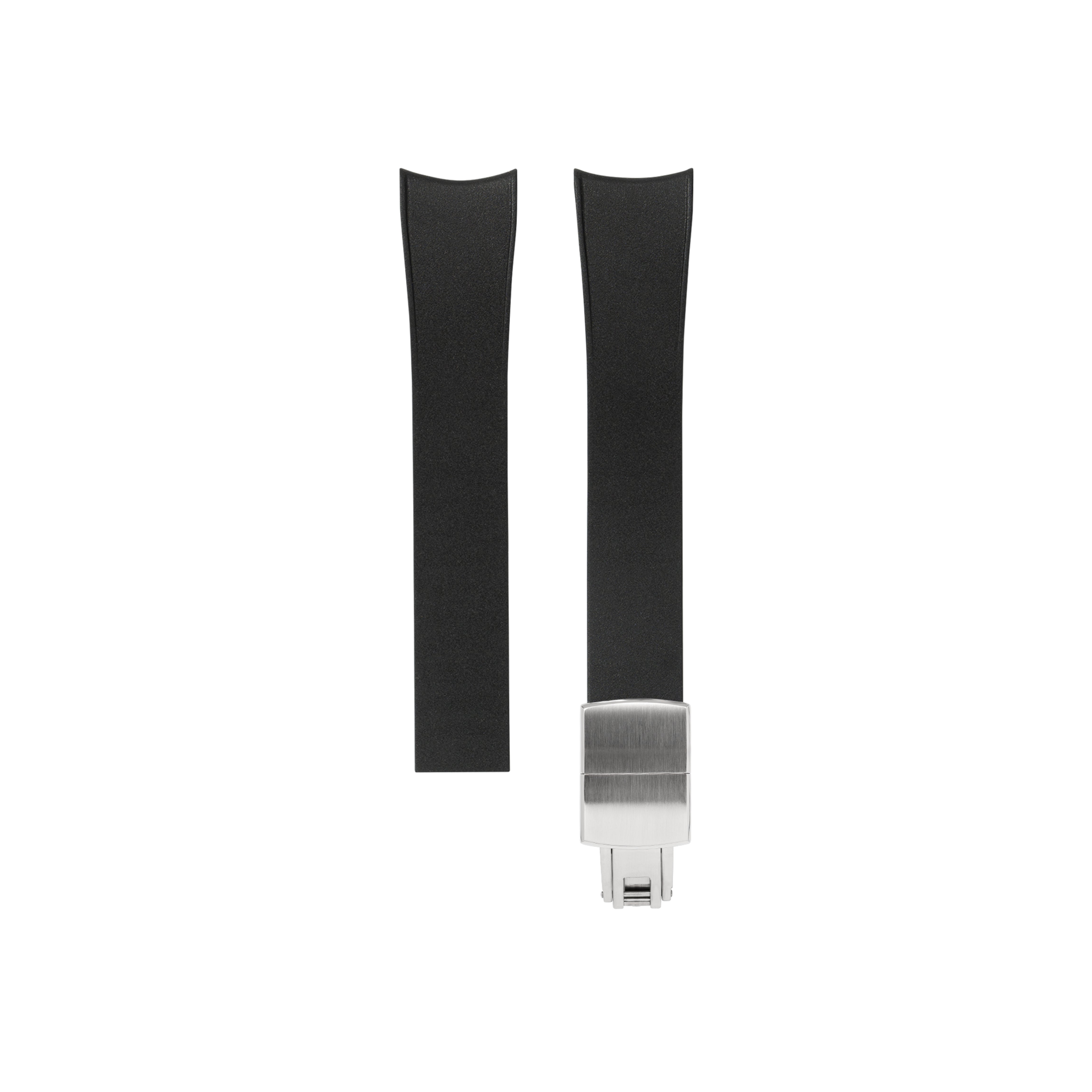 Black Curved CTS Rubber Strap for MB&F LM101